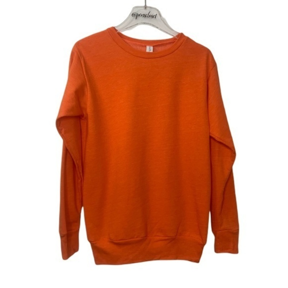 New Over The Limit New Soft Long Sleeve Orange Crew Neck Sweatshirt